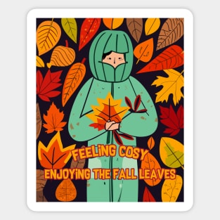 Enjoying the Fall Leaves Sticker